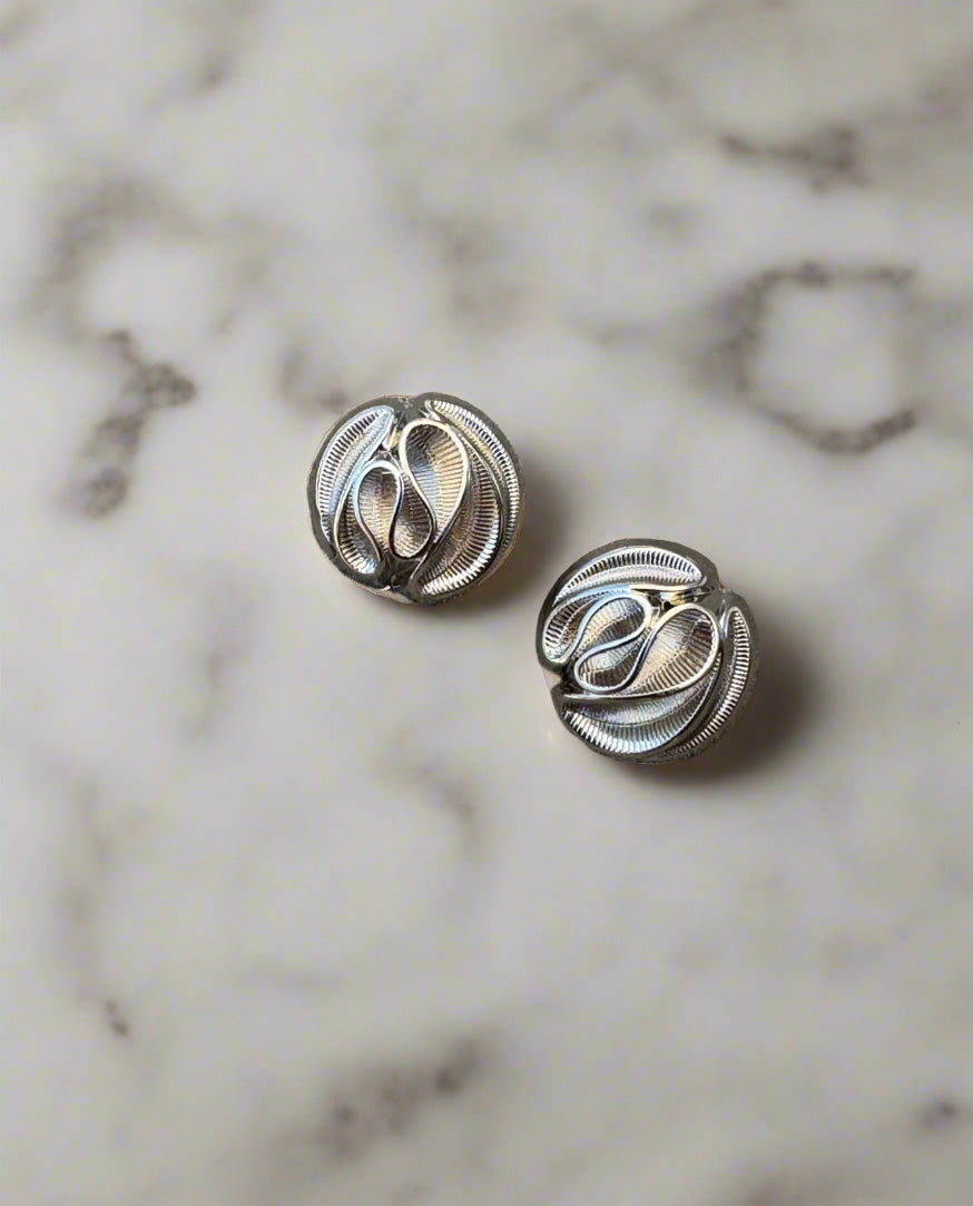 Handmade Earrings – "Silver Rose"
