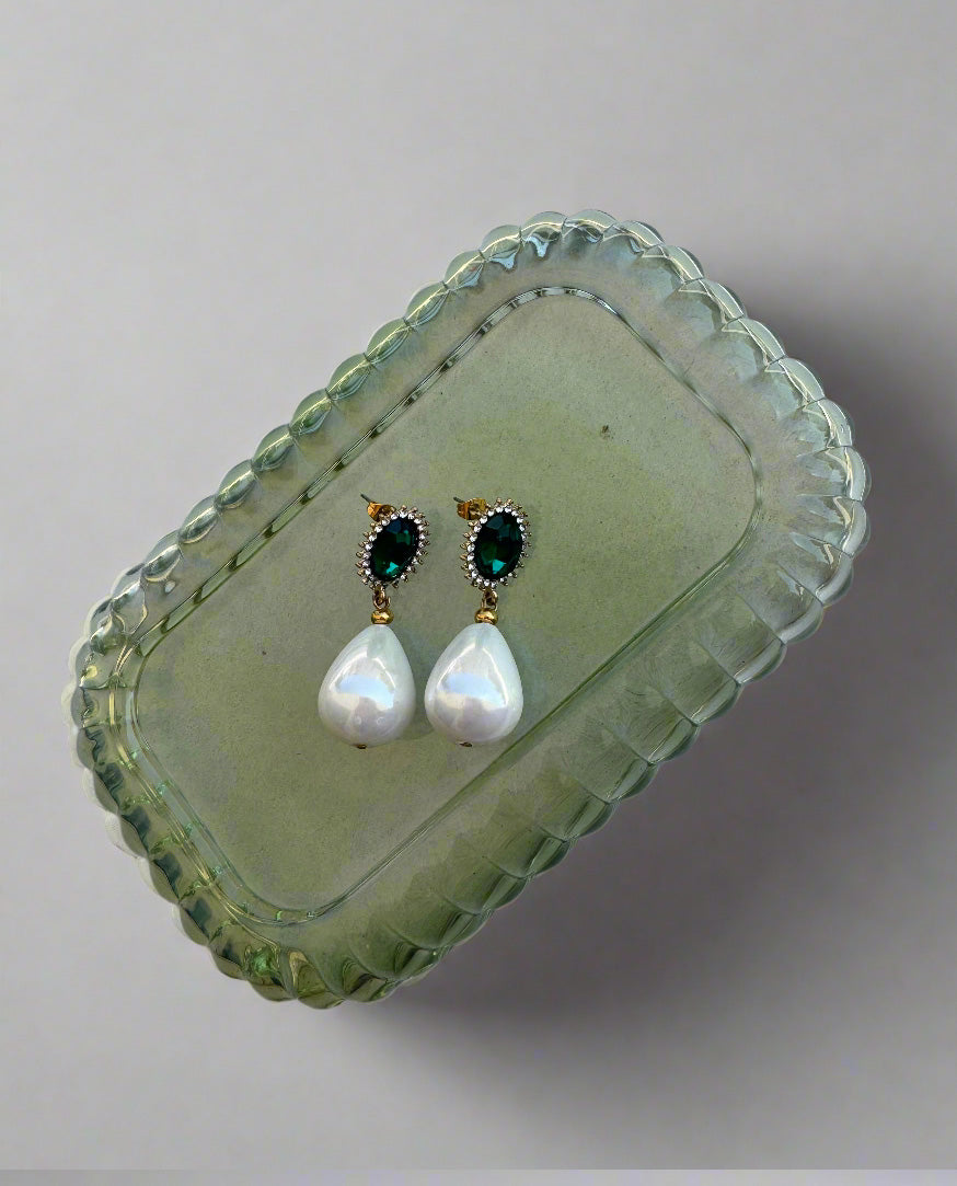Pearl Drop Earrings – Handmade Jewelry, Stud Closure