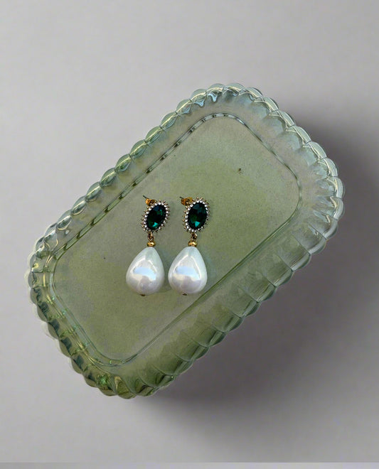 Pearl Drop Earrings – Handmade Jewelry, Stud Closure