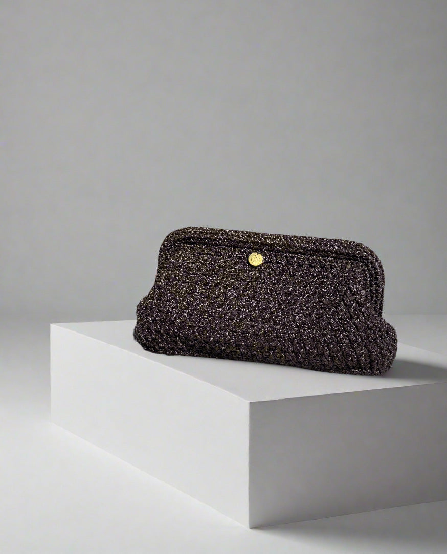 Afroditi Brown Clutch Bag